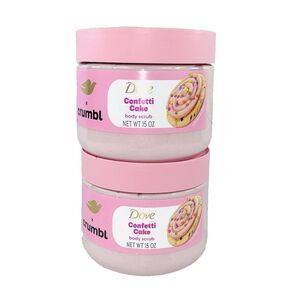 Dove x Crumbl Confetti Cake Exfoliating Body Scrub 15oz Limited Edition Set of 2